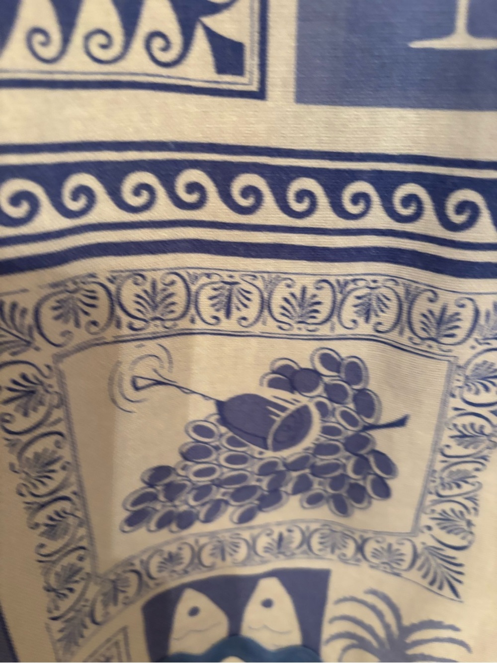 Summery Linen Blend Button Down Top in Beautiful Blue and White - Picture 11 of 11